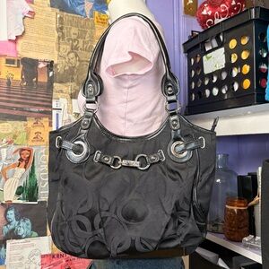 Y2K Rosetti New York Black Jacquard Shoulder Bag